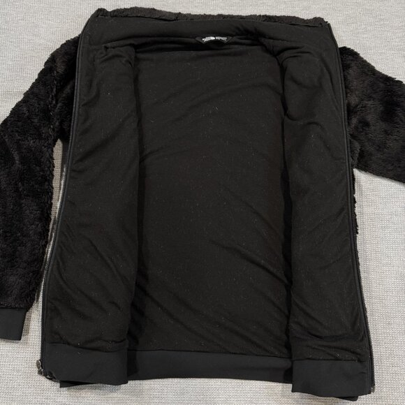 The North Face Womens Size M Black Osito Fleece Jacket Full Zip Fuzzy Pockets - Picture 5 of 14